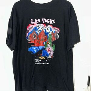 SHEIN Black Las Vegas Graphic Tee